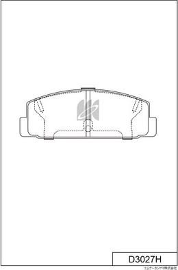 MK Kashiyama D3027H - Тормозные колодки, дисковые, комплект autospares.lv