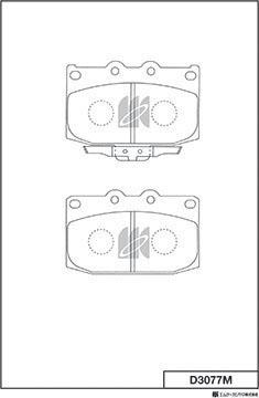 MK Kashiyama D3077M - Тормозные колодки, дисковые, комплект autospares.lv