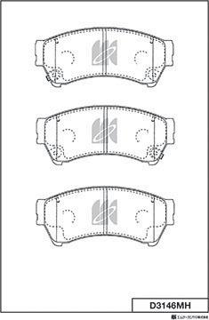 MK Kashiyama D3146MH - Тормозные колодки, дисковые, комплект autospares.lv