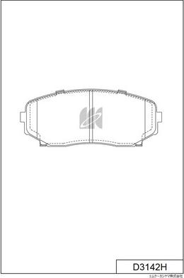 MK Kashiyama D3142H - Тормозные колодки, дисковые, комплект autospares.lv