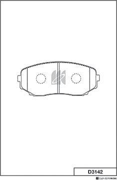 MK Kashiyama D3142 - Тормозные колодки, дисковые, комплект autospares.lv