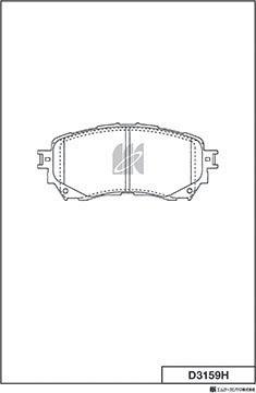 MK Kashiyama D3159H - Тормозные колодки, дисковые, комплект autospares.lv