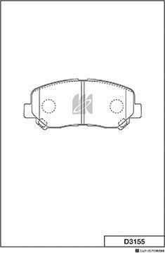 MK Kashiyama D3155 - Тормозные колодки, дисковые, комплект autospares.lv