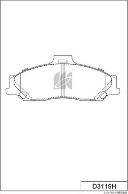 MK Kashiyama D3119H - Тормозные колодки, дисковые, комплект autospares.lv