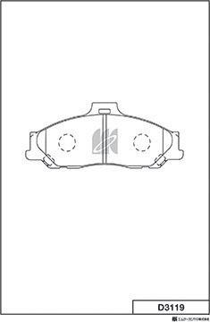 MK Kashiyama D3119 - Тормозные колодки, дисковые, комплект autospares.lv