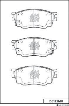 MK Kashiyama D3122MH - Тормозные колодки, дисковые, комплект autospares.lv