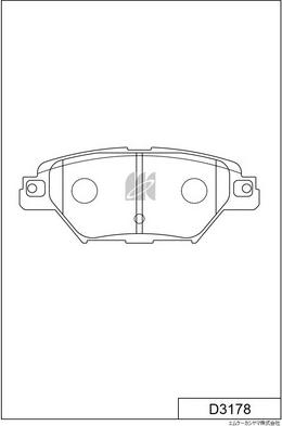 MK Kashiyama D3178 - Тормозные колодки, дисковые, комплект autospares.lv