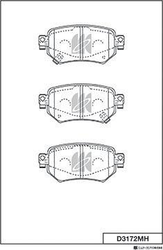 MK Kashiyama D3172MH - Тормозные колодки, дисковые, комплект autospares.lv