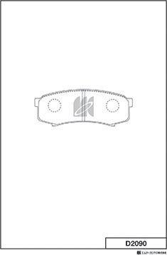 MK Kashiyama D2090 - Тормозные колодки, дисковые, комплект autospares.lv