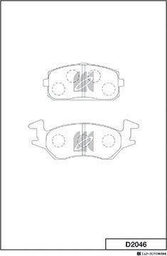 MK Kashiyama D2046 - Тормозные колодки, дисковые, комплект autospares.lv