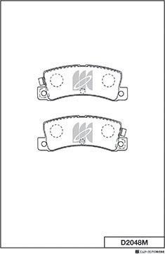 MK Kashiyama D2048M - Тормозные колодки, дисковые, комплект autospares.lv