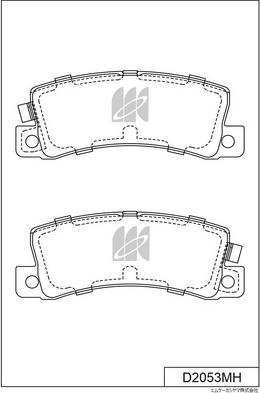 MK Kashiyama D2053MH - Тормозные колодки, дисковые, комплект autospares.lv