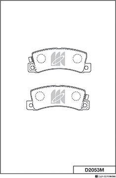 MK Kashiyama D2053M - Тормозные колодки, дисковые, комплект autospares.lv