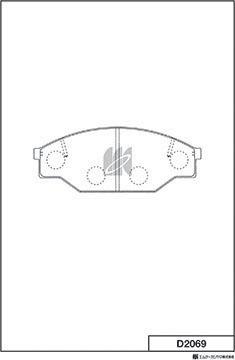 MK Kashiyama D2069 - Тормозные колодки, дисковые, комплект autospares.lv