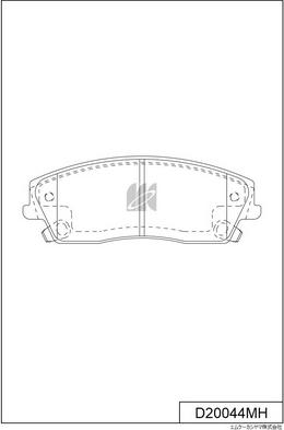 MK Kashiyama D20044MH - Тормозные колодки, дисковые, комплект autospares.lv