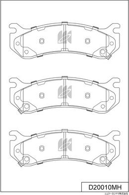 MK Kashiyama D20010MH - Тормозные колодки, дисковые, комплект autospares.lv