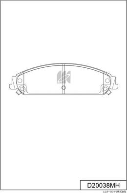 MK Kashiyama D20038MH - Тормозные колодки, дисковые, комплект autospares.lv