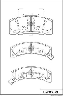 MK Kashiyama D20033MH - Тормозные колодки, дисковые, комплект autospares.lv