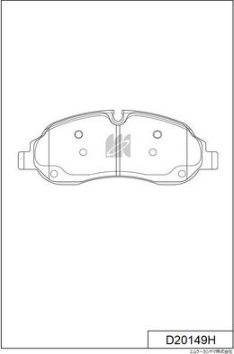 MK Kashiyama D20149H - Тормозные колодки, дисковые, комплект autospares.lv