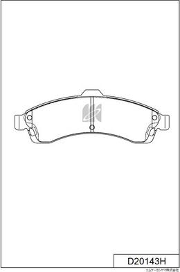 MK Kashiyama D20143H - Тормозные колодки, дисковые, комплект autospares.lv