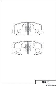 MK Kashiyama D2015 - Тормозные колодки, дисковые, комплект autospares.lv