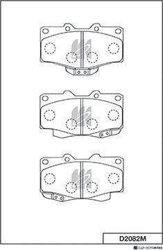 MK Kashiyama D2082M - Тормозные колодки, дисковые, комплект autospares.lv