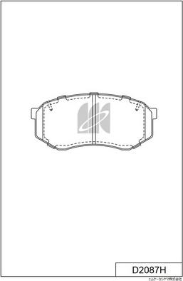 MK Kashiyama D2087H - Тормозные колодки, дисковые, комплект autospares.lv