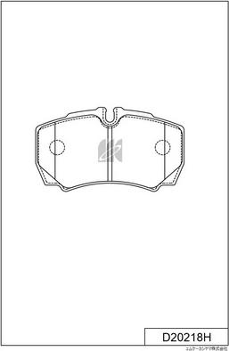 MK Kashiyama D20218H - Тормозные колодки, дисковые, комплект autospares.lv