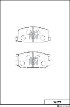 MK Kashiyama D2021 - Тормозные колодки, дисковые, комплект autospares.lv