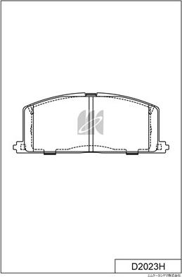 MK Kashiyama D2023H - Тормозные колодки, дисковые, комплект autospares.lv