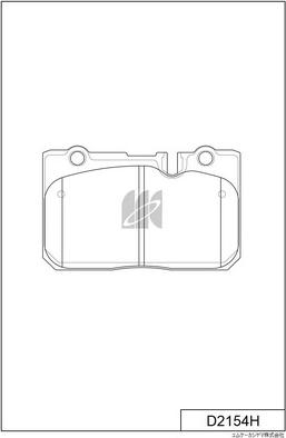 MK Kashiyama D2154H - Тормозные колодки, дисковые, комплект autospares.lv