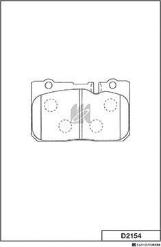 MK Kashiyama D2154 - Тормозные колодки, дисковые, комплект autospares.lv