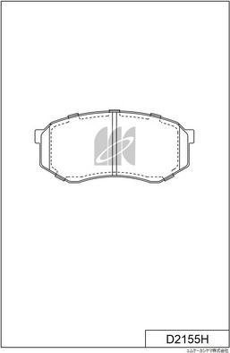 MK Kashiyama D2155H - Тормозные колодки, дисковые, комплект autospares.lv