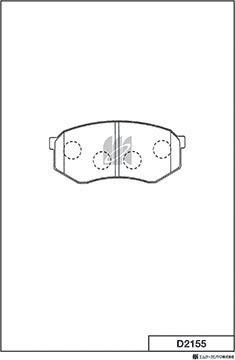 MK Kashiyama D2155 - Тормозные колодки, дисковые, комплект autospares.lv