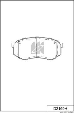 MK Kashiyama D2169H - Тормозные колодки, дисковые, комплект autospares.lv