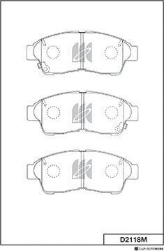 MK Kashiyama D2118M - Тормозные колодки, дисковые, комплект autospares.lv