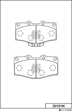 MK Kashiyama D2181M - Тормозные колодки, дисковые, комплект autospares.lv