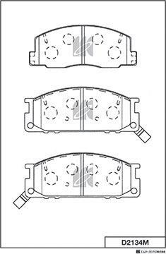 MK Kashiyama D2134M - Тормозные колодки, дисковые, комплект autospares.lv