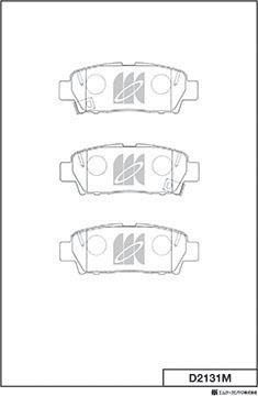 MK Kashiyama D2131M - Тормозные колодки, дисковые, комплект autospares.lv
