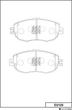 MK Kashiyama D2129 - Тормозные колодки, дисковые, комплект autospares.lv