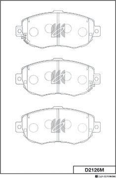 MK Kashiyama D2126M - Тормозные колодки, дисковые, комплект autospares.lv