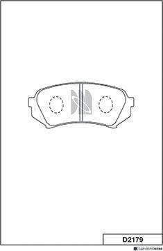 MK Kashiyama D2179 - Тормозные колодки, дисковые, комплект autospares.lv