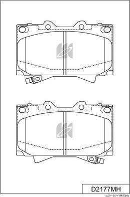 MK Kashiyama D2177MH - Тормозные колодки, дисковые, комплект autospares.lv