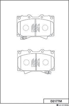 MK Kashiyama D2177M - Тормозные колодки, дисковые, комплект autospares.lv