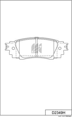 MK Kashiyama D2349H - Тормозные колодки, дисковые, комплект autospares.lv