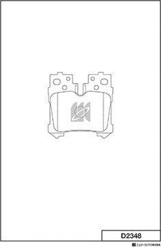MK Kashiyama D2348 - Тормозные колодки, дисковые, комплект autospares.lv