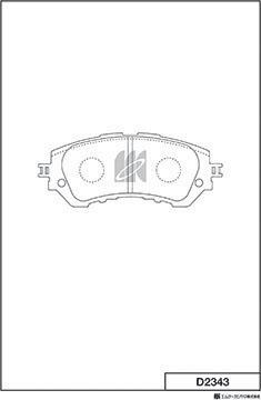 MK Kashiyama D2343 - Тормозные колодки, дисковые, комплект autospares.lv