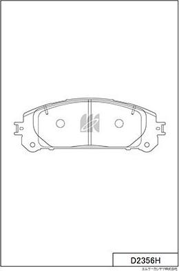 MK Kashiyama D2356H - Тормозные колодки, дисковые, комплект autospares.lv