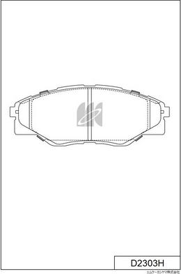 MK Kashiyama D2303H - Тормозные колодки, дисковые, комплект autospares.lv