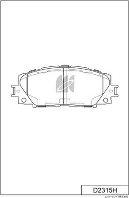 MK Kashiyama D2315H - Тормозные колодки, дисковые, комплект autospares.lv